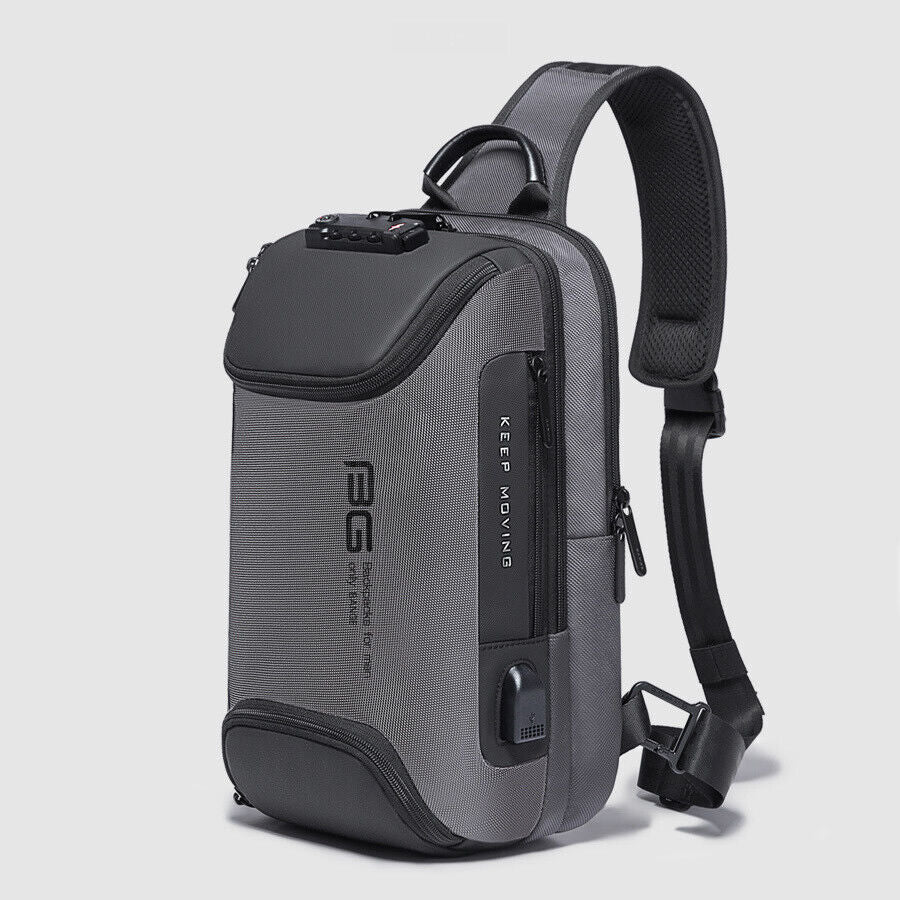 TSA Lock Charging Port Water Resistant Chest Pack Sling Bag One Strap Backpack
