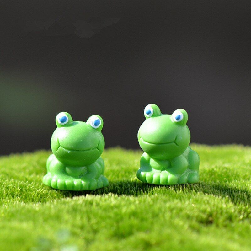 Garden Creative Handicrafts Mini 5pcs Blue Eyes Small Frogs Decoration Supplies