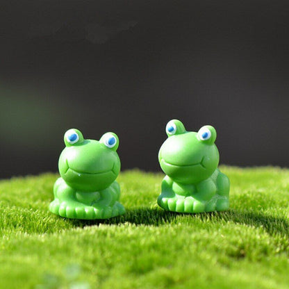 Garden Creative Handicrafts Mini 5pcs Blue Eyes Small Frogs Decoration Supplies
