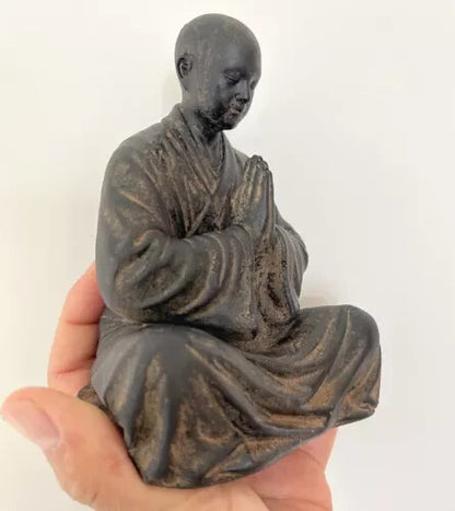 4.8" Monk Statue Buddha Buddhism Zen Figure Decor Collection
