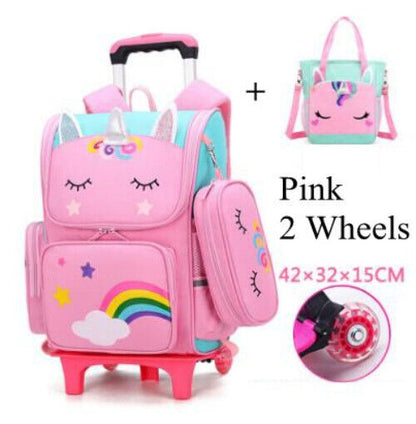 School Trolley Bag Girls School Bag Backpack Bags School Wheeled Backpack Bag