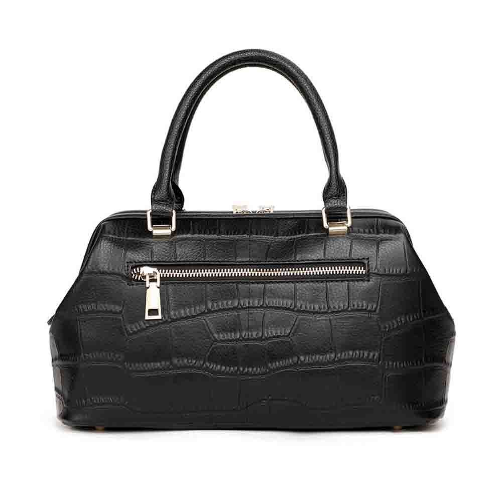 Leather Bag Large Handbags Genuine Leather Stone Print Tote Daily Purses Zipper
