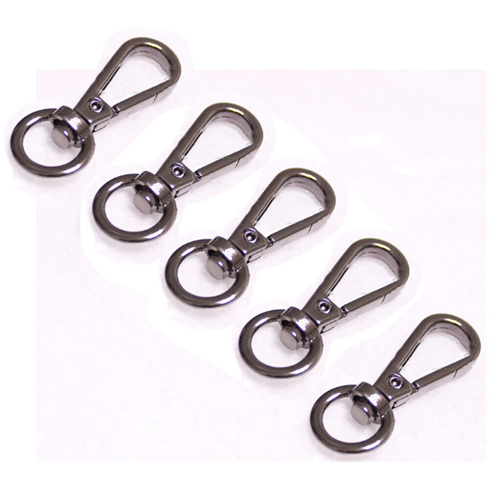 5PCS 4 Sizes Metal Swivel Trigger Lobster Clasp Hook Key Chain DIY Bag Parts ಇ