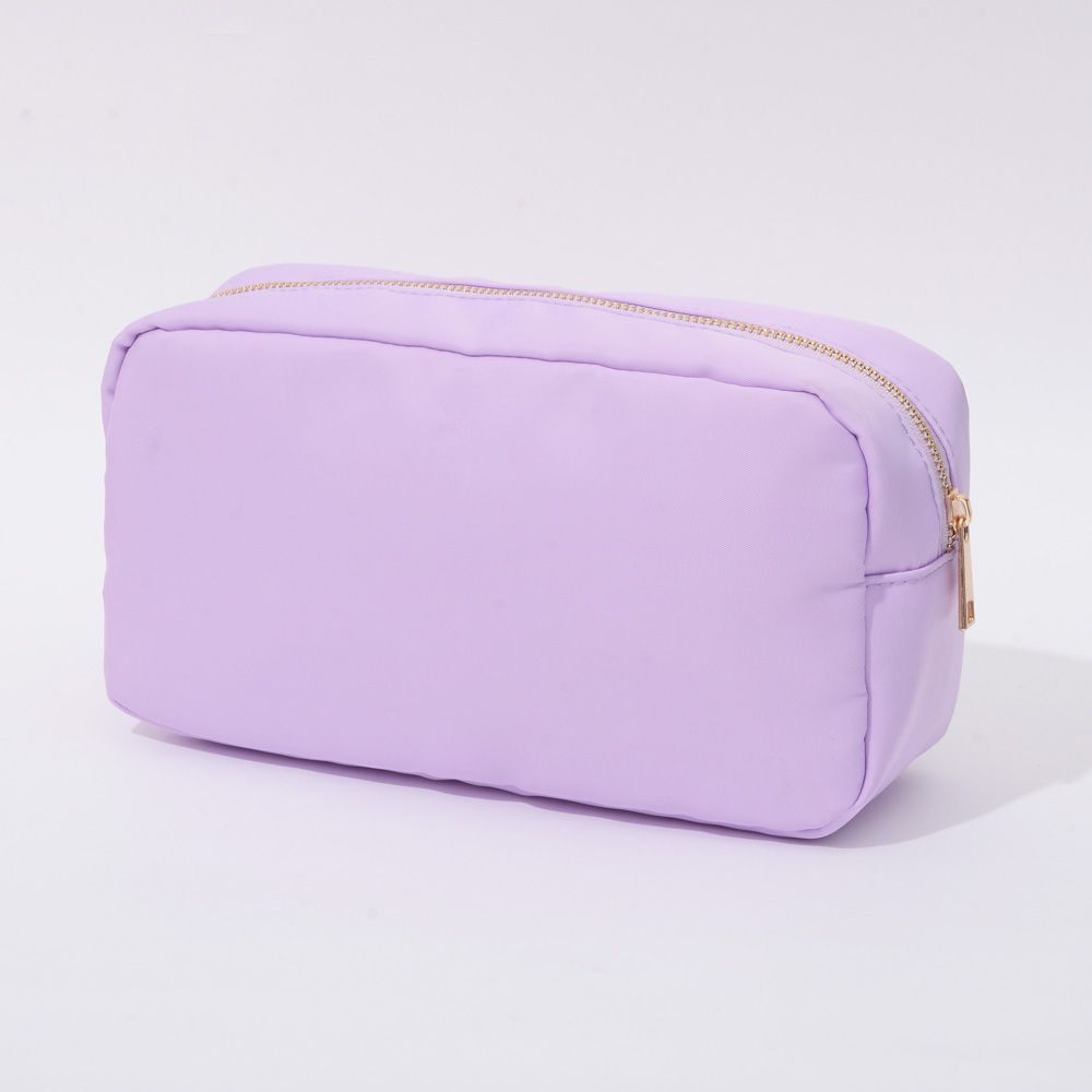 S-XL Embroidery Patch Toiletry Pouch Waterproof Storage Nylon Travel Makeup Bags