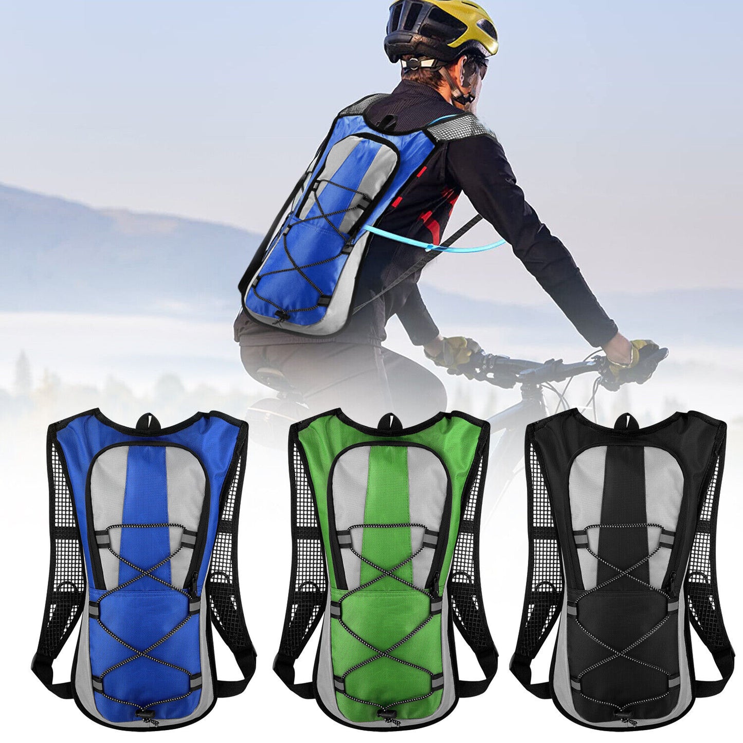 Tactical Hydration Backpack Pack 2L Water Bladder Bag Hunting Climbing Hiking US
