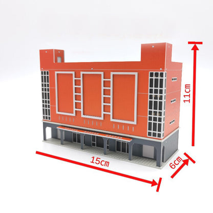1/150 Scale Buildings Railroad Modern Commercial Orange Shopping Mall Model A1