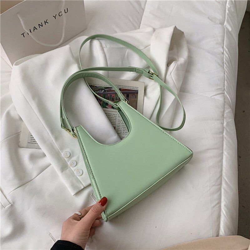 Small Solid Color Leather Shoulder Messenger Bags Crossbody Handbags Purses Tote