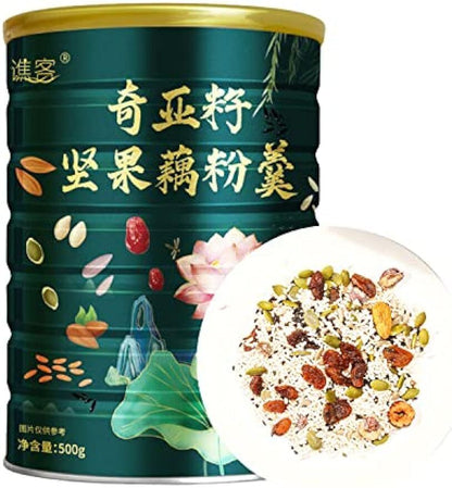 Chinese Chia Seed Lotus Root Starch Soup Nut and Lotus Root Powder Soup 500g