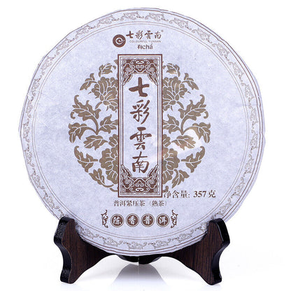 COLOURFUL YUNNAN Qing Feng Xiang Chen Xiang Pu-erh Tea Cake 357g Ripe Puer Pu'er