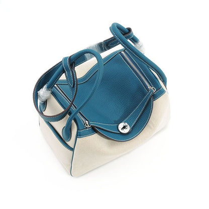 Handbag Bags Luxury Real Leather Bag Canvas Shoulder Purse 26*14*19 /30*16*21 CM