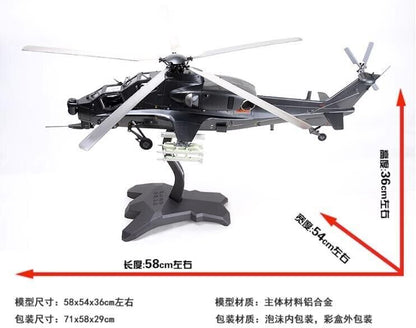 1:24 58CM PLA Z-10 Helicopter Airplane Diecast Military Aircraft Plane Model