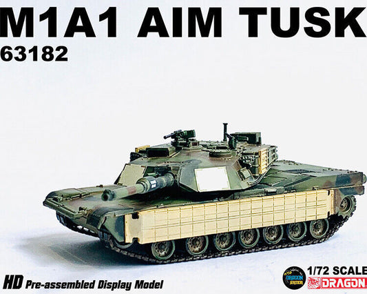 Dragon 1/72 US M1A1 AIM TUSK Abrams Main Battle Tank Finished Model Pendant