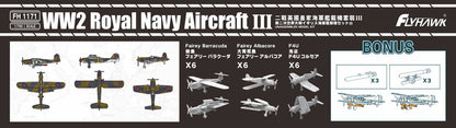 Flyhawk FH1171 1/700 WWII Royal Navy Aircraft III Plastic Model Kit