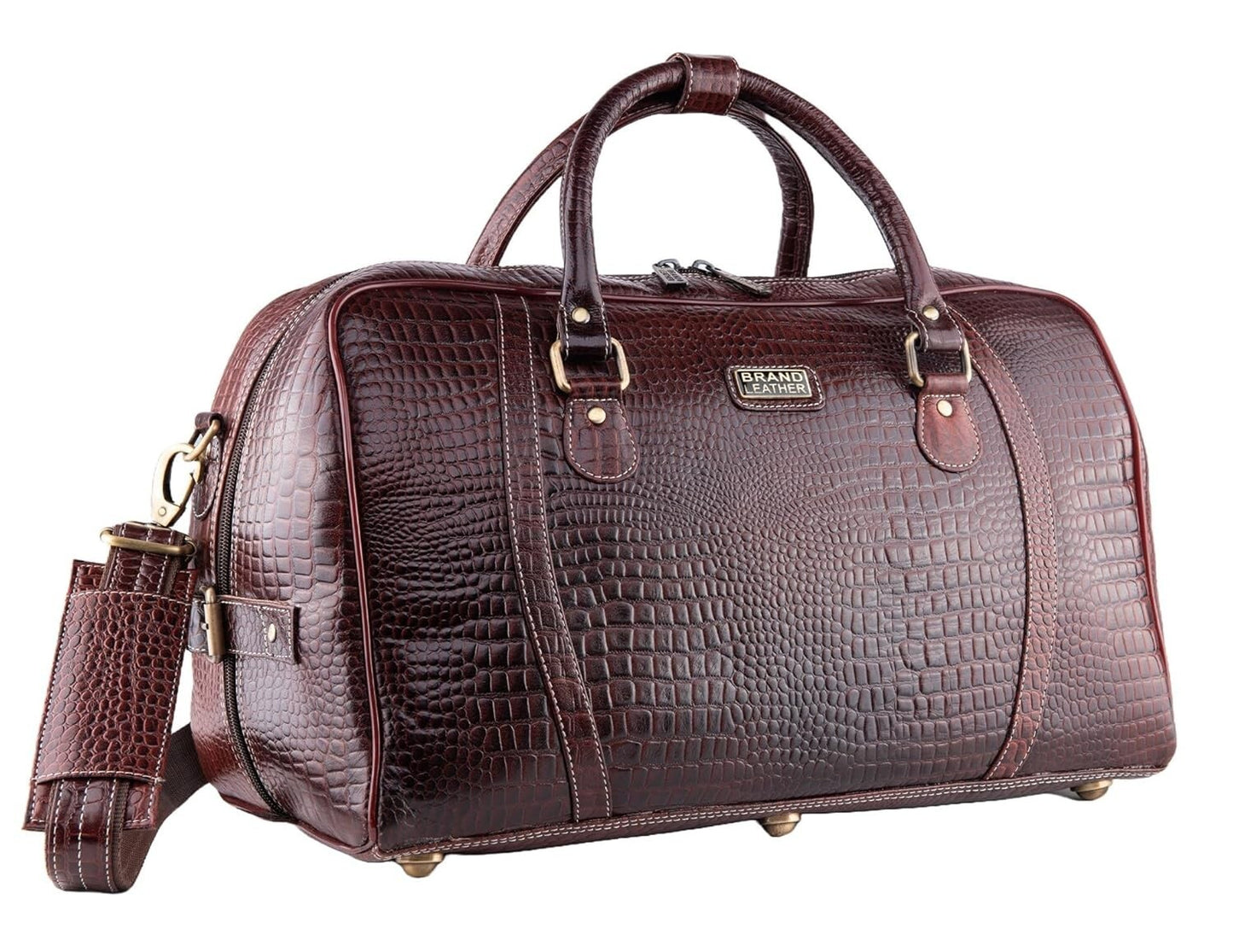 Genuine Leather Travel Duffel Bag Weekend Luggage Leather Duffle Bag