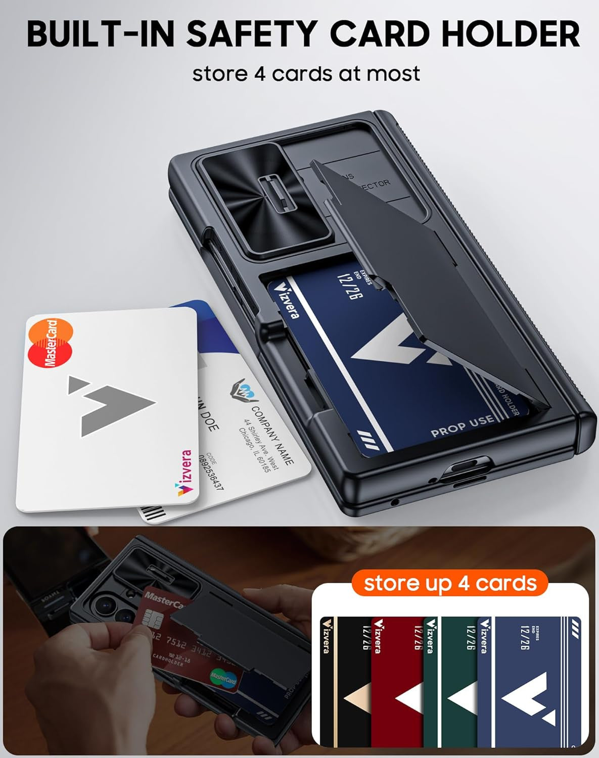 for Samsung Galaxy Z Fold 7 Case RFID Wallet with Cards Holder [Hinge Cover] [Ca