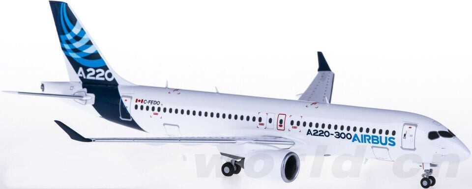 1:200 20CM Herpa AIRBUS A220-300 Passenger Airplane Diecast Aircraft Plane Model