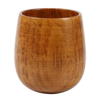 Wooden Cup Primitive Log Color Handmade Natural Wood Coffee Tea Beer Juice AOS