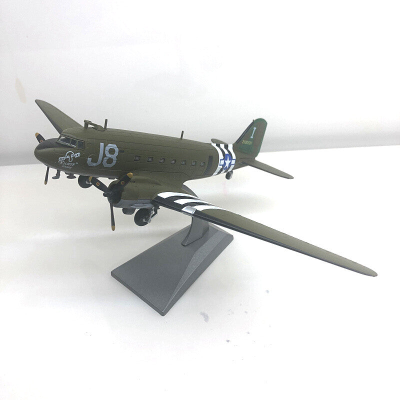 WWII USA C-47 J8 1/100 diecast plane model aircraft