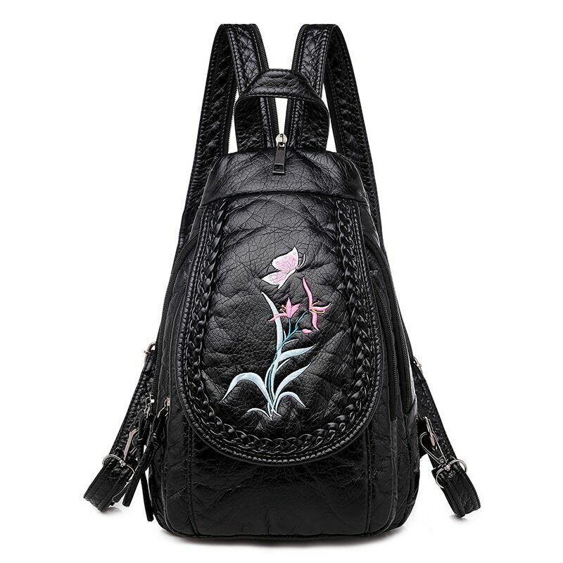 High Quality Backpack Women New Leather Backpack School Bag for Teenage Girls