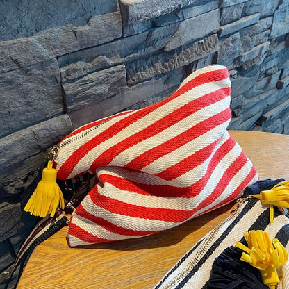 Makeup Bag Cosmetic Case Striped Storage Cases Toiletry Organizer Travel Purse