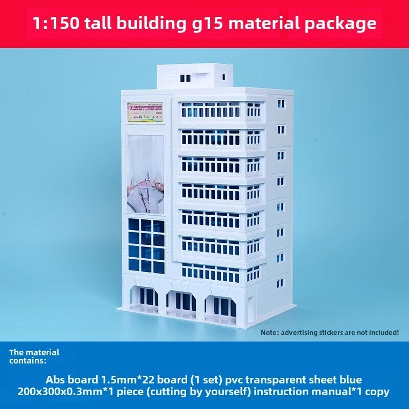 1/150 Building Model City Road Building DIY Scene Display Model Gifts
