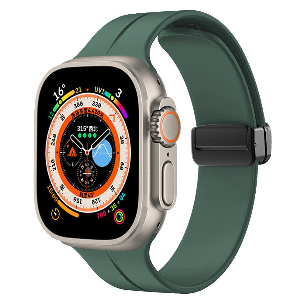 Suitable for Apple Watch 10 ultra2 silicone strap iWatch magnetic buckle strap
