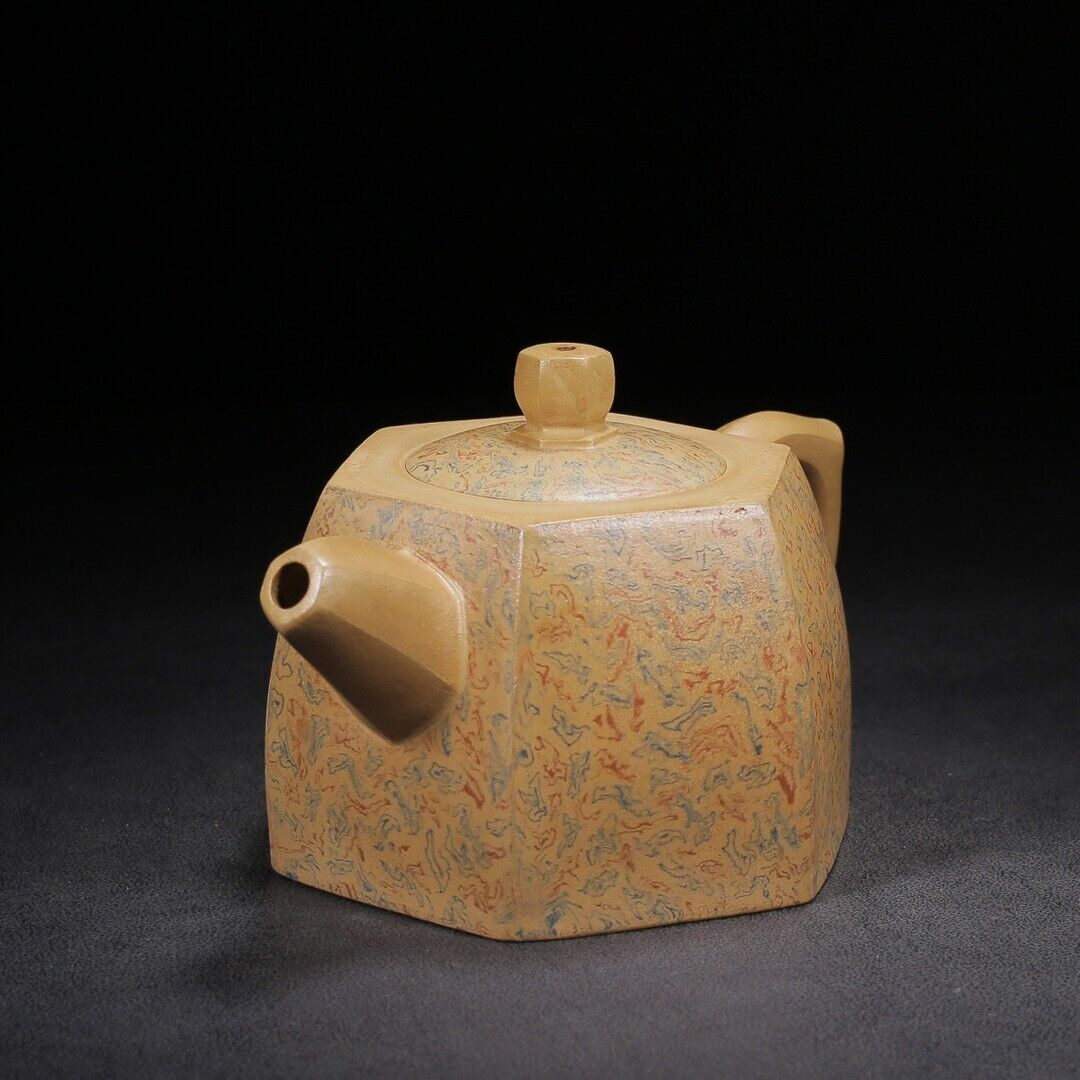 Chinese Yixing Zisha Clay Handmade Exquisite Teapot（六方井栏 底款：吕尧臣）