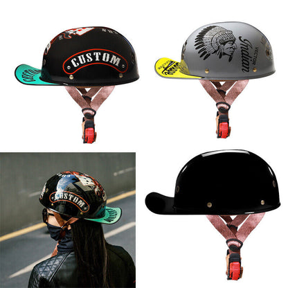 Colorful Half Helmet Baseball Cap Man Gift Motorcycle Scooter Moped Jet Helmet