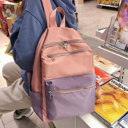 Women Backpack Fashion Nylon School Bag Female Casual Large Travel Bag Polyester