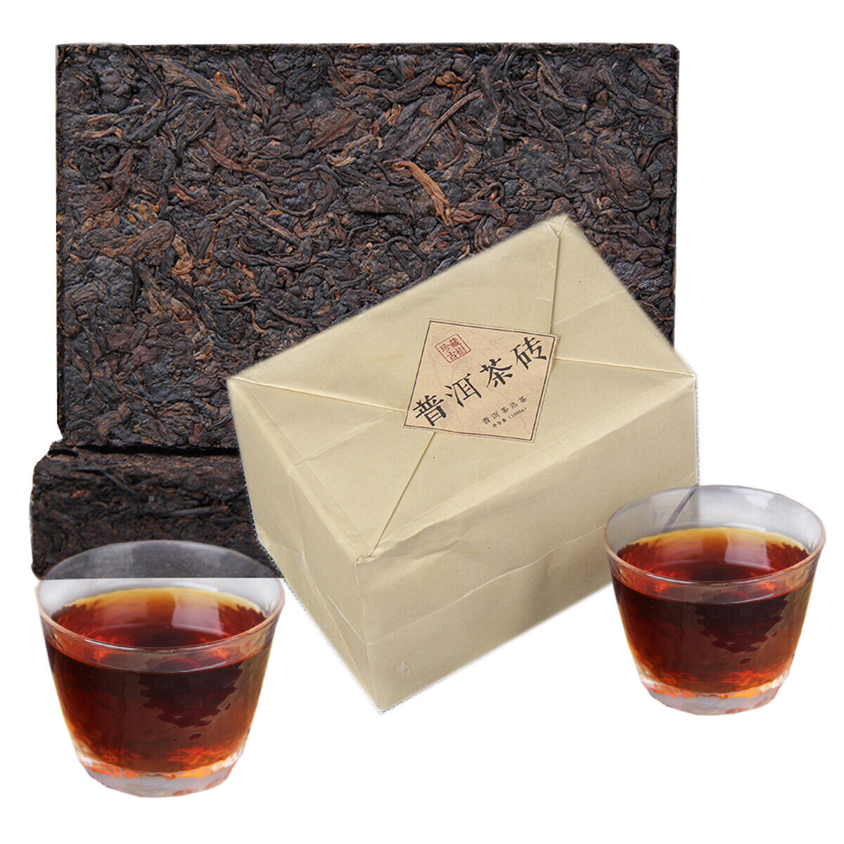 Ancient Tree Old Dry Puer Brick Yunnan Ripe Puerh Tea Brick Black Tea Icelandic