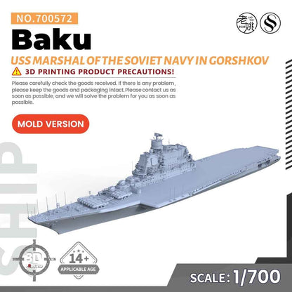 SSMODEL SSC700572 1/700 Soviet Russia USSR Navy BaKu Aircraft Carrier