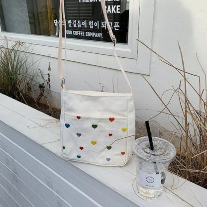 Women Crossbody Bag Classic Cute Shopping Shoulder Bags Casual Canvas Polyester