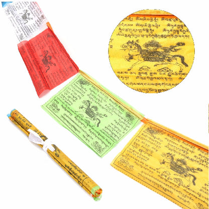 New 20 Sheets 5M Religious Flags Buddhist Supplies Colour Print Prayer Flag