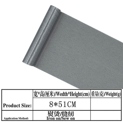 Iron On Patches Twill Fabric Clothes T-Shirts Pants Clothing Repair Patch 8x51cm