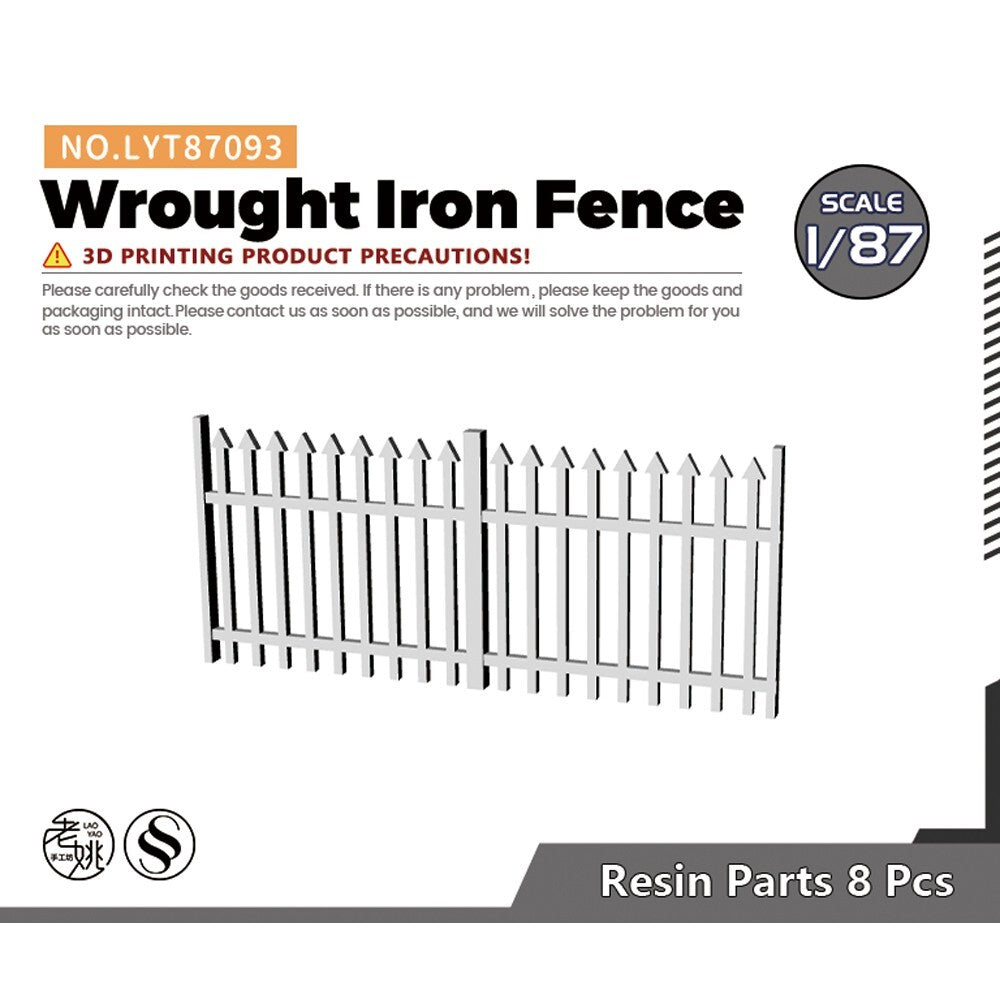 Yao's Studio LYT87093 1/87 HO Train Scene Model Wrought Iron Fence