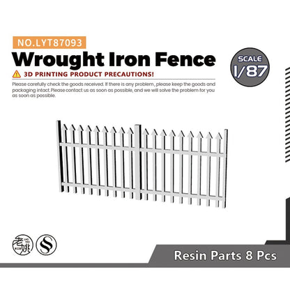 Yao's Studio LYT87093 1/87 HO Train Scene Model Wrought Iron Fence