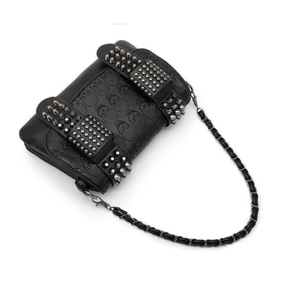 Shoulder Bag Skull Print Crossbody Polyester Tote Purse Big Handbag Flap Clutch
