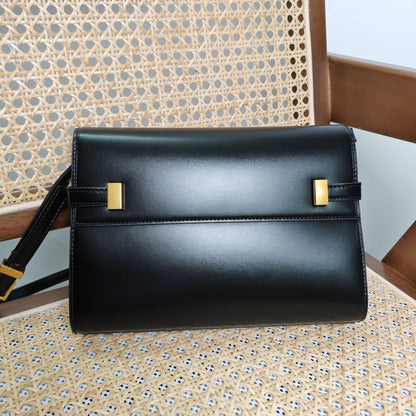 Real Leather Flap Small Purse Briefcase Handbag Shoulder Bag Clutch Fashion
