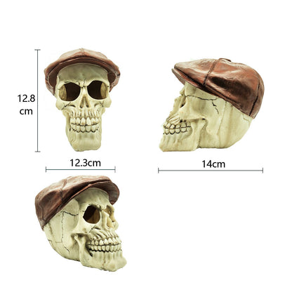 Simulation Head Skeleton Aquarium Resin Decorations Skull Bone Reptile Hide Cave