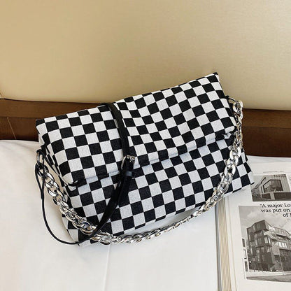 Large Nylon Crossbody Bags Quilted Shoulder Bag Chain Handbags Purses 32*22*9 CM