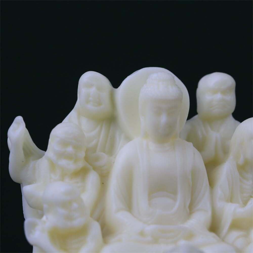 15cm 18 Arhat Buddha Carvings Temple Hall Worship Carving Crafts Collectible
