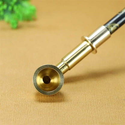 Natural Jade Bamboo Joint Pipe Mouthpiece Healthy Tobacco Pipe Filter Men Gift