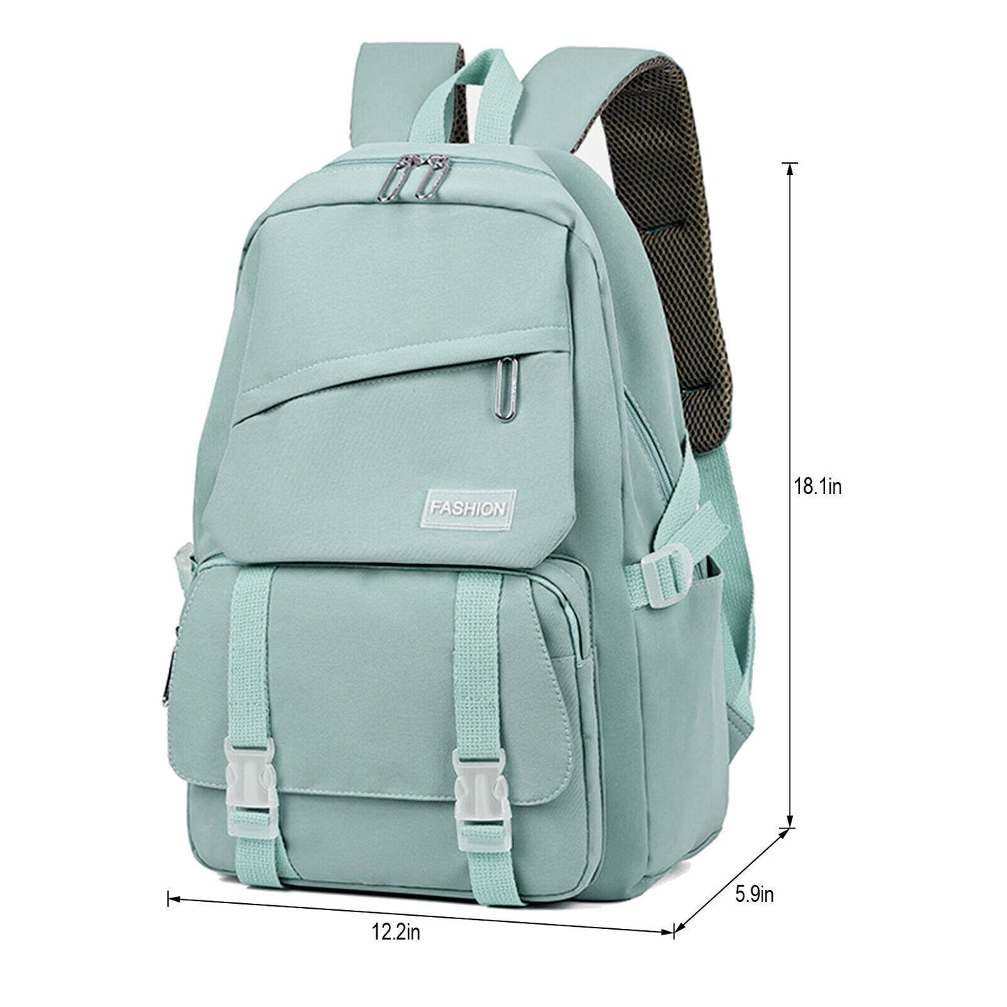18.5" Large Girl School Backpack Bookbag Waterproof Laptop Travel Bag Rucksack