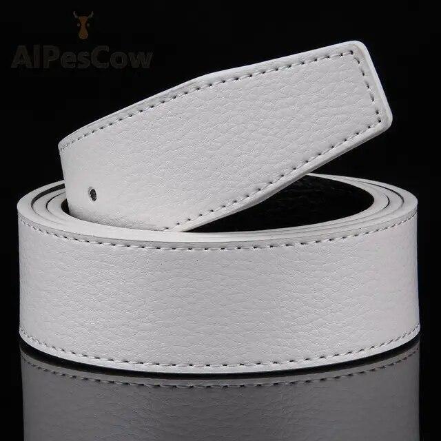 3.5mm Replacement Belt Genuine Leather LUXURY Mens Reversible Strap For H Buckle