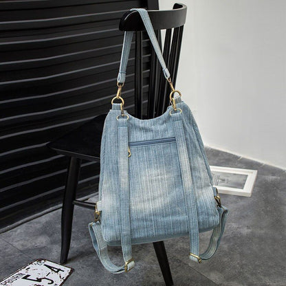 Backpack Big Multifunctional Shoulder Bag Travel Bags Rucksack Blue 30*31*12.5CM