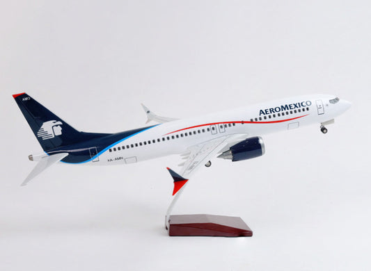 1:85 47CM AEROMEXICO BOEING 737 MAX Passenger Airplane Landing gear Resin Model