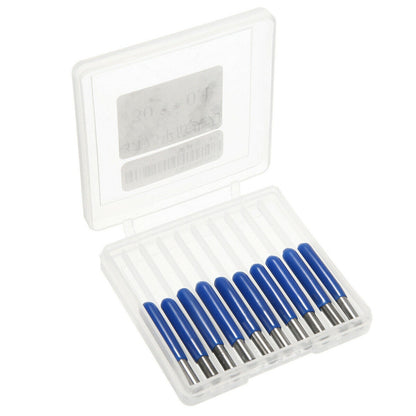 10pcs 3.175mm*0.1mm Engraving Bits CNC Router Tool 60° Degree V-shape G