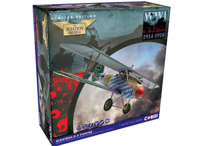 1:48 Corgi Albatros D.V fighter Leutnant R. Wolf Biplane Fighter Diecast Model