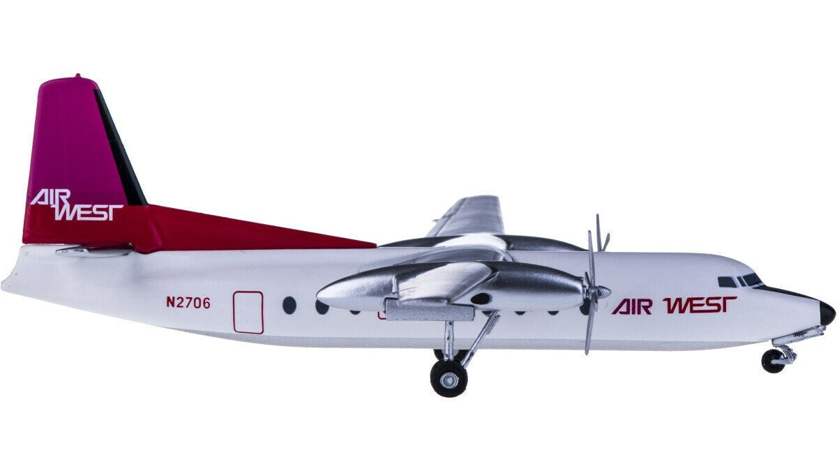 1:200 AeroClassics AIR WEST Fokker F-27 Passenger Airplane Diecast Aircraft Mode