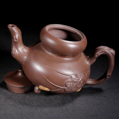 Vintage Chinese Yixing Purple Clay Teapot Zisha Ceremony Exquisite Gourd Teaware